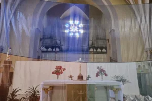 Ausstellung STOFF, Detailblick auf Altar